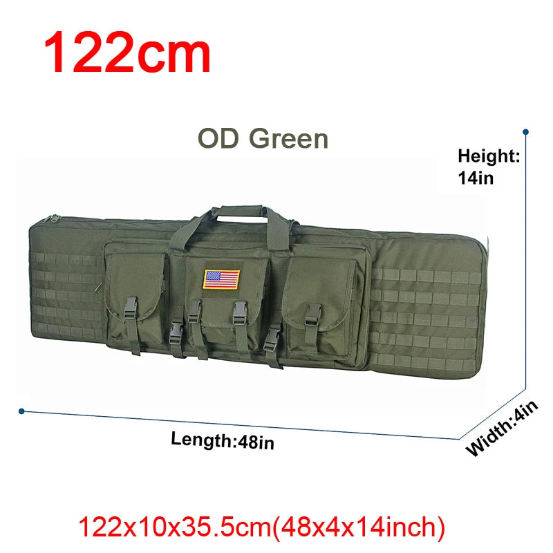 LQARMY Tactical Double Rifle Case Molle Gun Bag Sniper Backpack