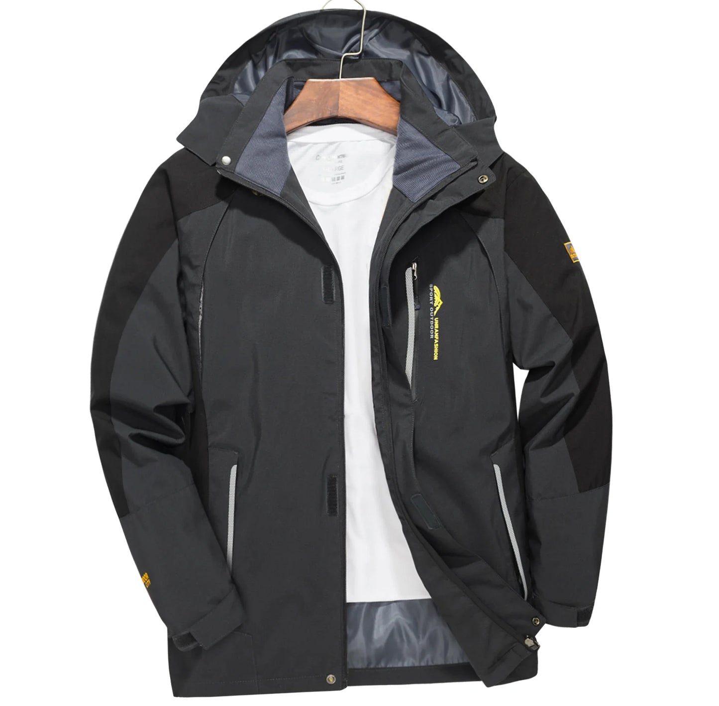 Men's Waterproof Hiking Jacket Windproof Windbreaker for Outdoor Activities