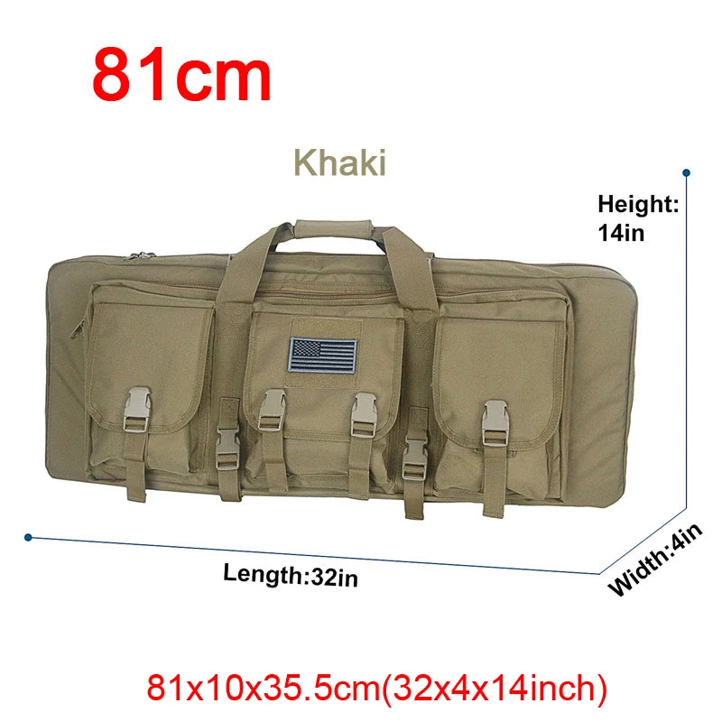 LQARMY Tactical Double Rifle Case Molle Gun Bag Sniper Backpack