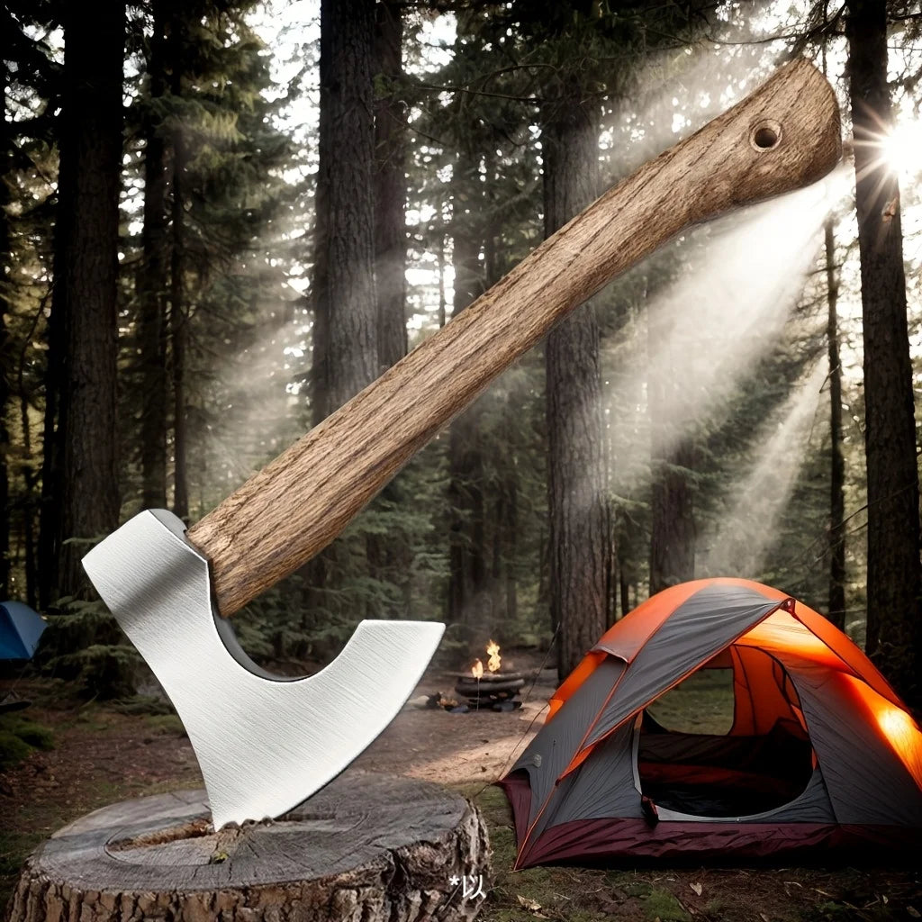 NONEDIY Hand Forged Viking Tomahawk Axe For Camping And Woodworking