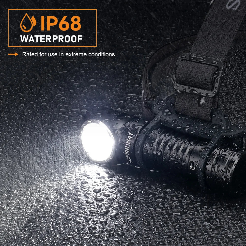 Sofirn HS41 Headlamp 4000lm USB C Rechargeable With SST20 LED