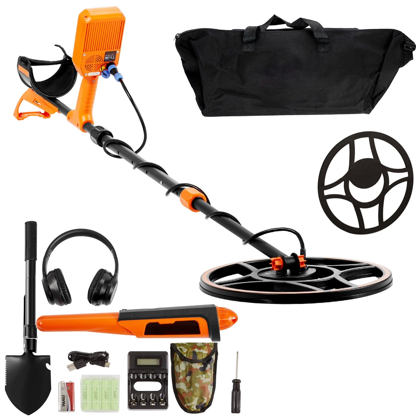 SucceBuy Rechargeable Metal Detector IP68 Waterproof Coil