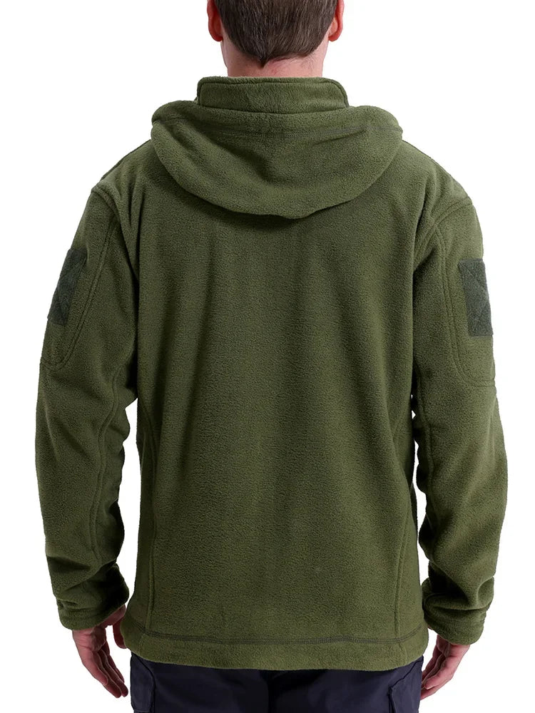 Fleece Outdoor Hunting Jacket With Multi Pockets And Full Zip