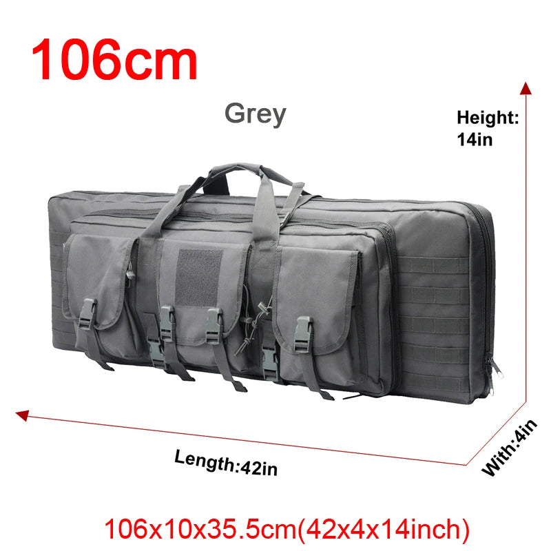 LQARMY Tactical Double Rifle Case Molle Gun Bag Sniper Backpack