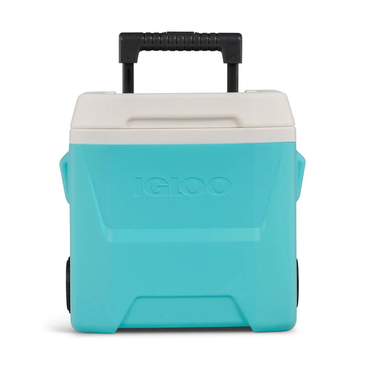 Hard Sided Roller Cooler With Telescoping Handle And Wheels