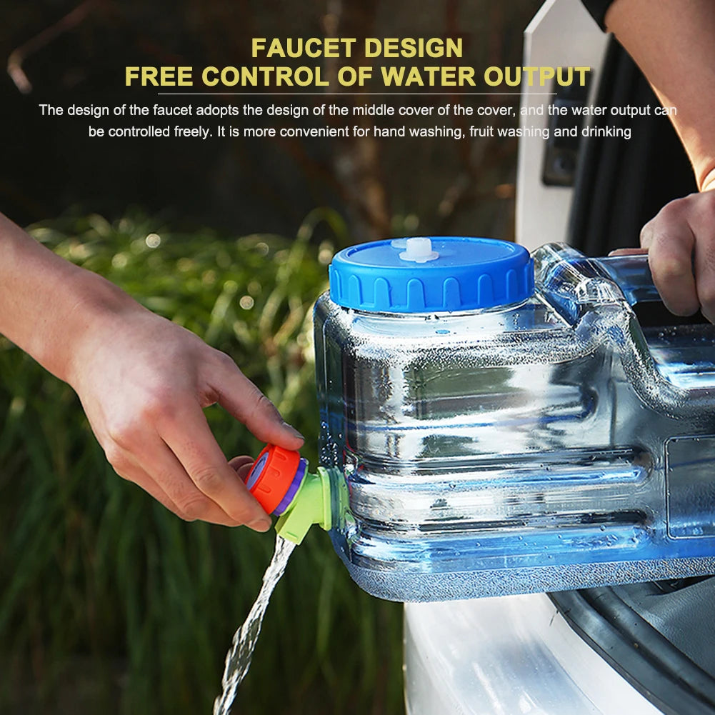 MOJOYCE Outdoor Water Container With Faucet No Leakage For Camping