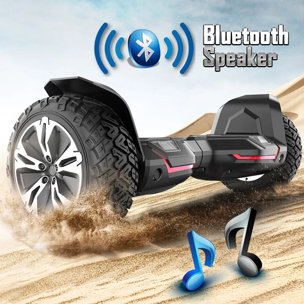 UL2272 Certified All Terrain Hoverboard With Bluetooth And LED Lights