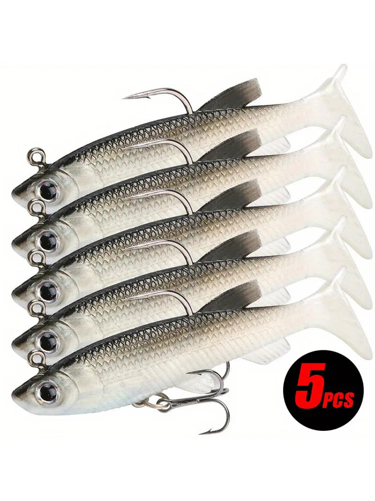 Realistic Soft Bait Lure Kit With Sharp Hook For Freshwater And Saltwater