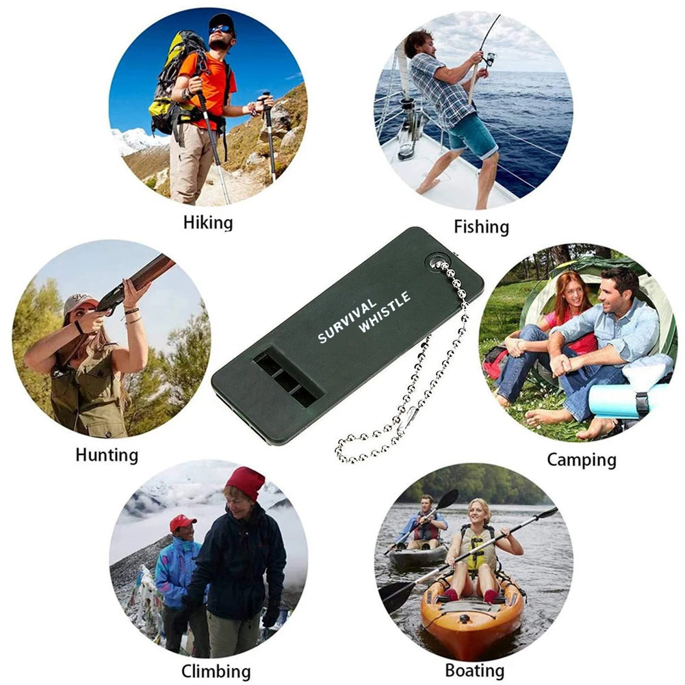Alloet Survival Whistle 3-Frequency Emergency Alarm for Outdoor Camping