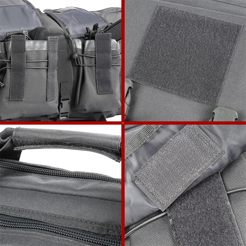 LQARMY Tactical Double Rifle Case Molle Gun Bag Sniper Backpack