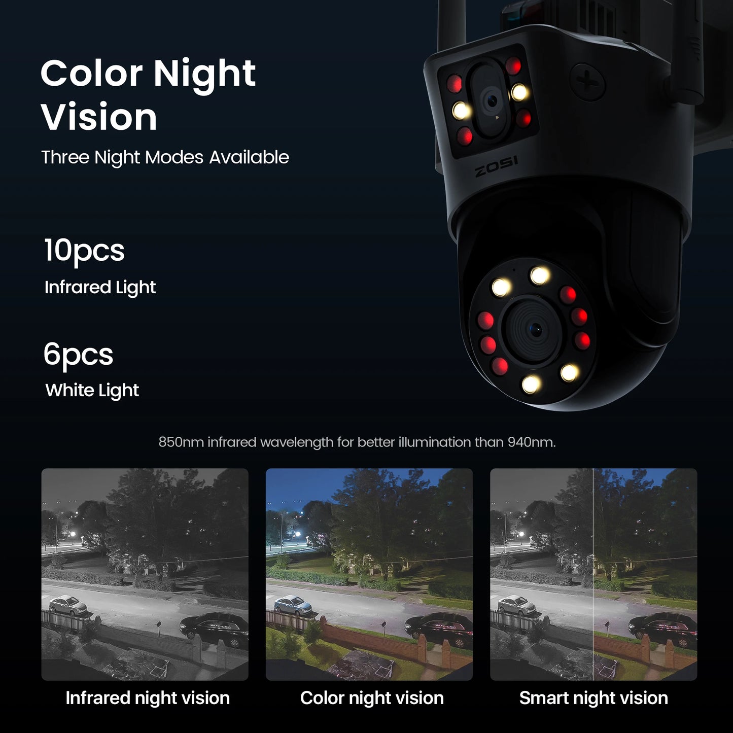 ZOSI C298 Max 4K Dual Lens WiFi PTZ Outdoor Camera