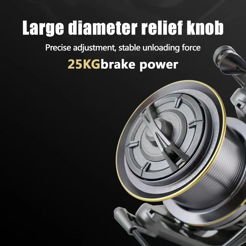 Stainless Steel Spinning Fishing Reel With Powerful Drag
