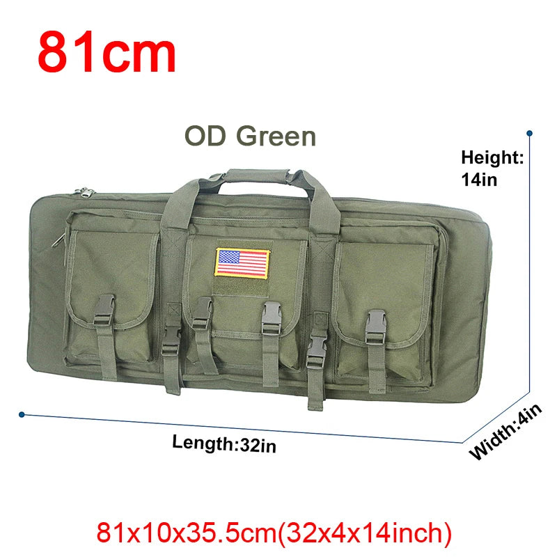LQARMY Tactical Double Rifle Case Molle Gun Bag Sniper Backpack