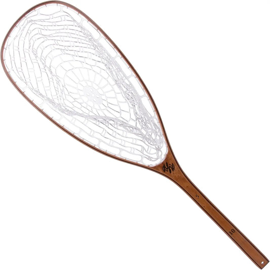 Fly Fishing Net With Burl Wood Handle Fish Safe Design