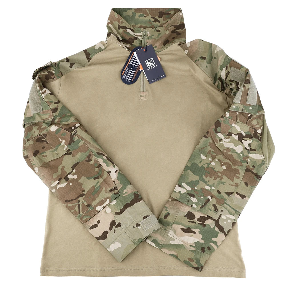 KRYDEX Combat Shirt With Elbow Pads For Hunting Tactical Wear