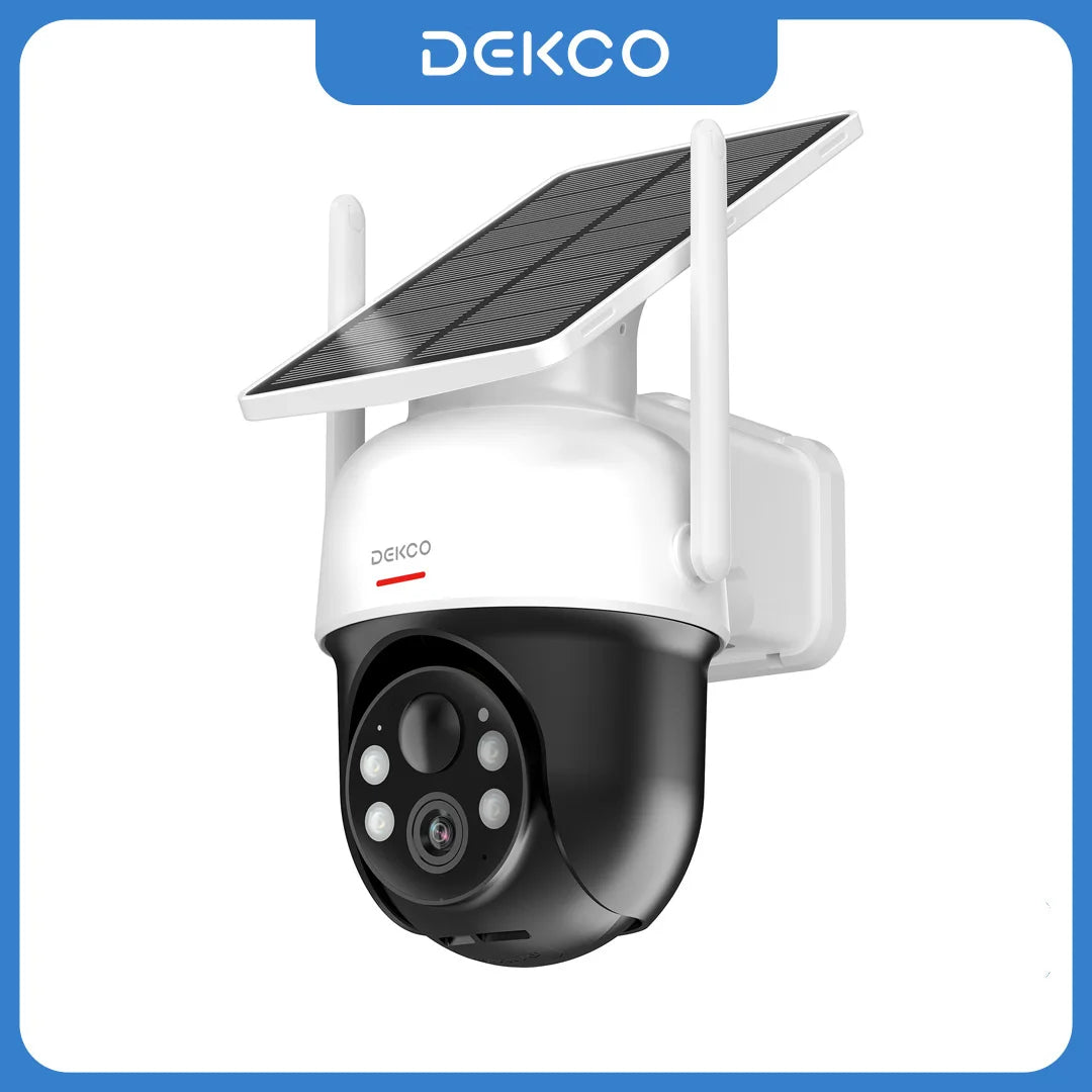 DEKCO 3MP Wire Free Solar WiFi Camera With 5000mAh Battery And Two Way Audio
