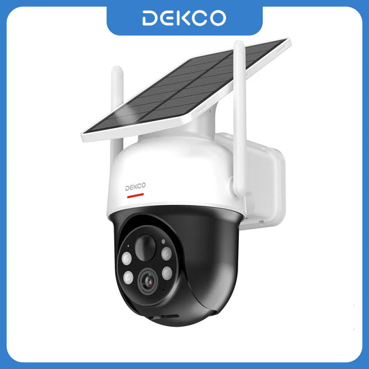 DEKCO 3MP Wire Free Solar WiFi Camera With 5000mAh Battery And Two Way Audio