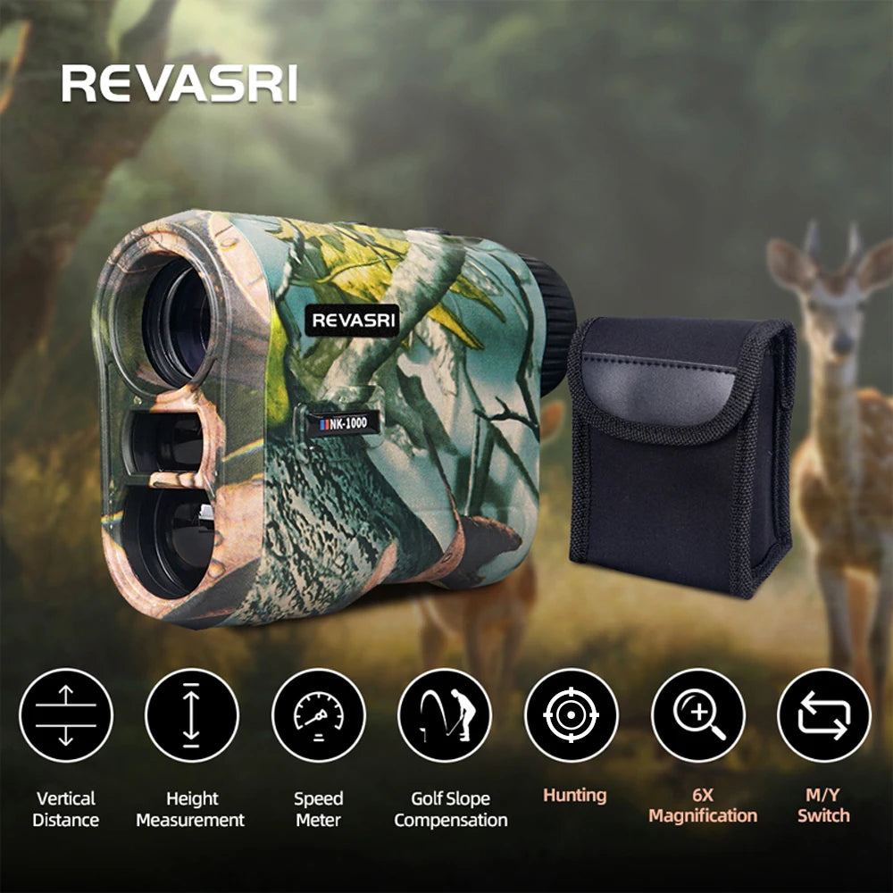 REVASRI 6X Laser Rangefinder For Hunting Monocular