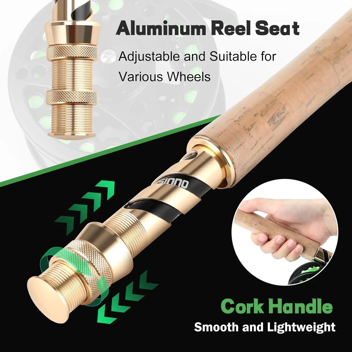 Lightweight Graphite Fly Fishing Rod and Reel Combo Starter Kit