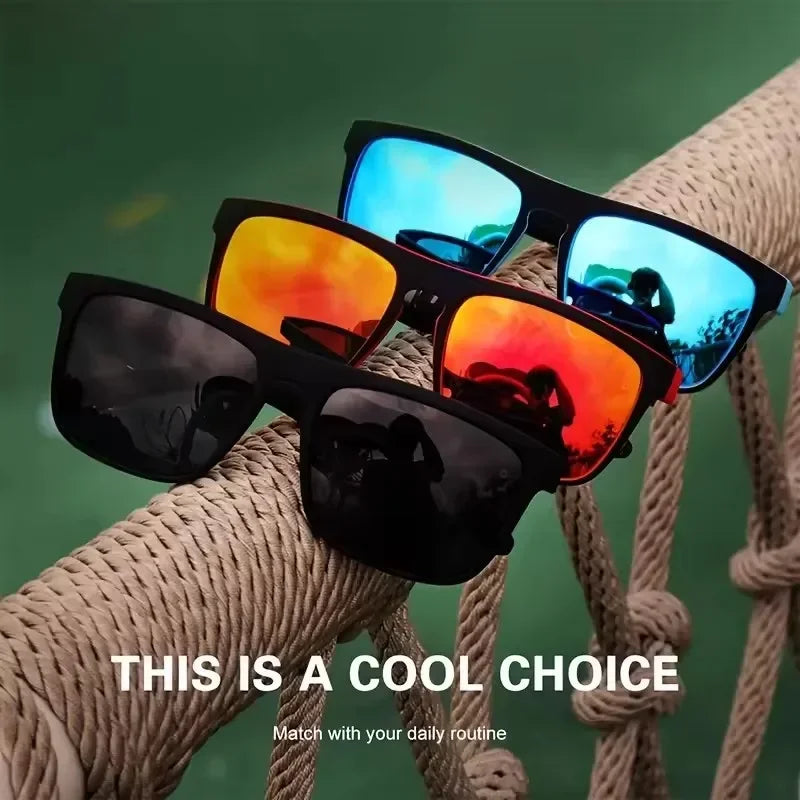 Polarized UV Protection Sunglasses Square Metal Frame Unisex