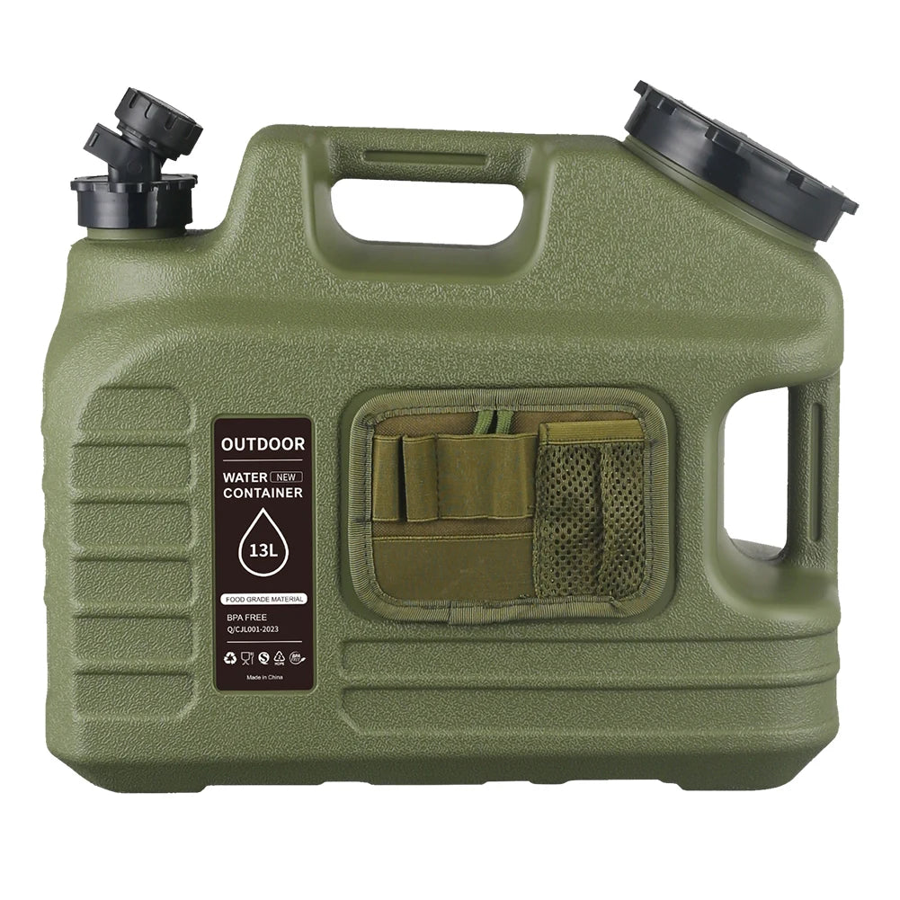 13L Water Storage Container Leak-Proof Drinking Water Bucket Large Capacity Water Container Jug for Vehicle Car Camping
