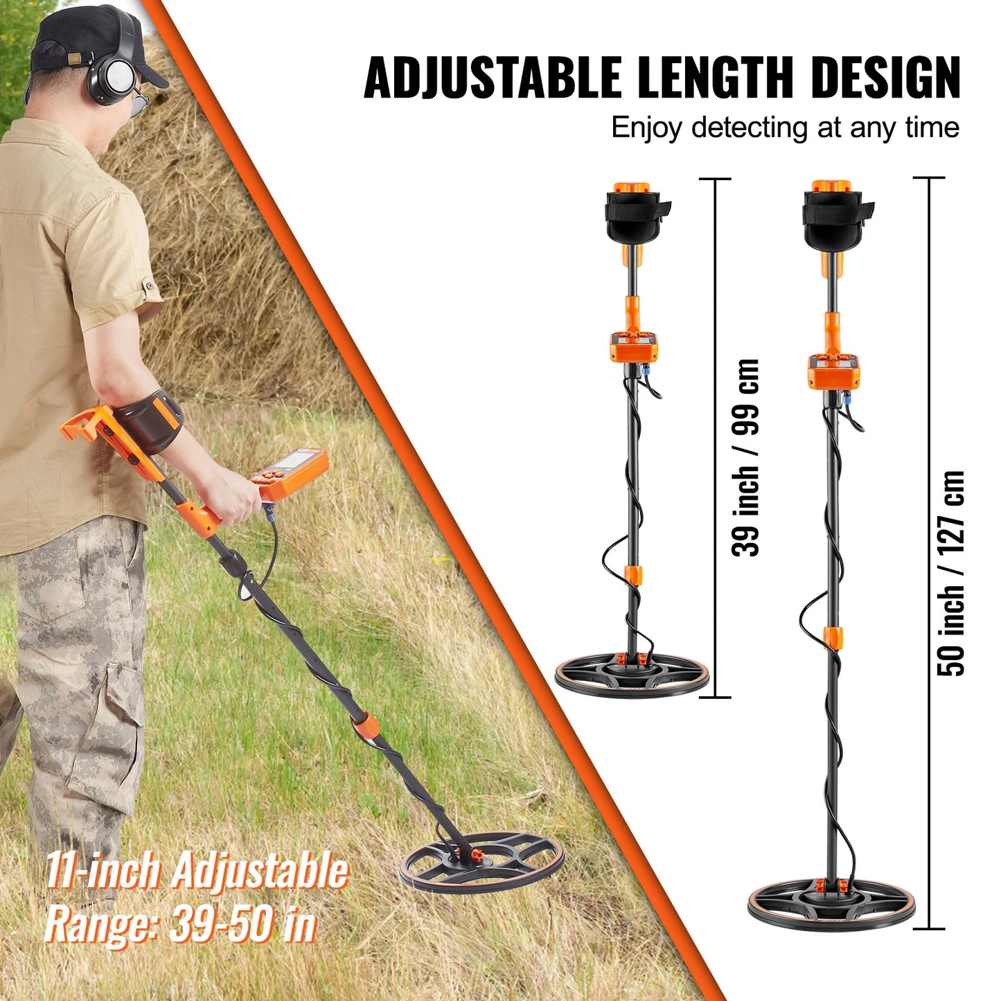 SucceBuy Rechargeable Metal Detector IP68 Waterproof Coil