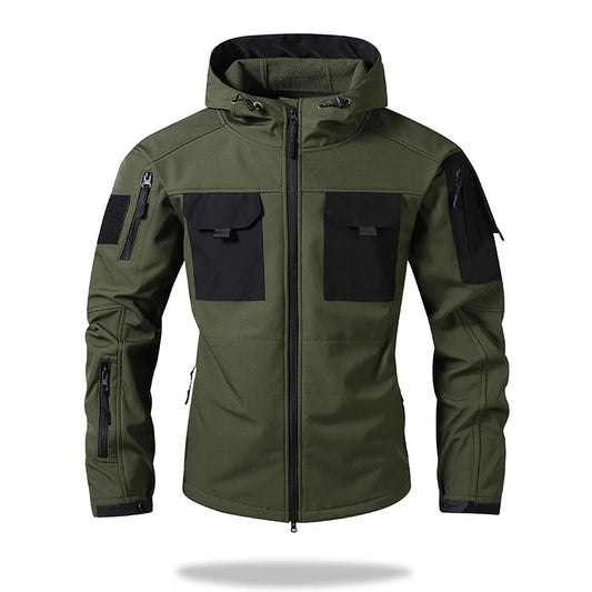 Lane JTCN Mens Hooded Tactical Jacket Windproof Waterproof Outdoor