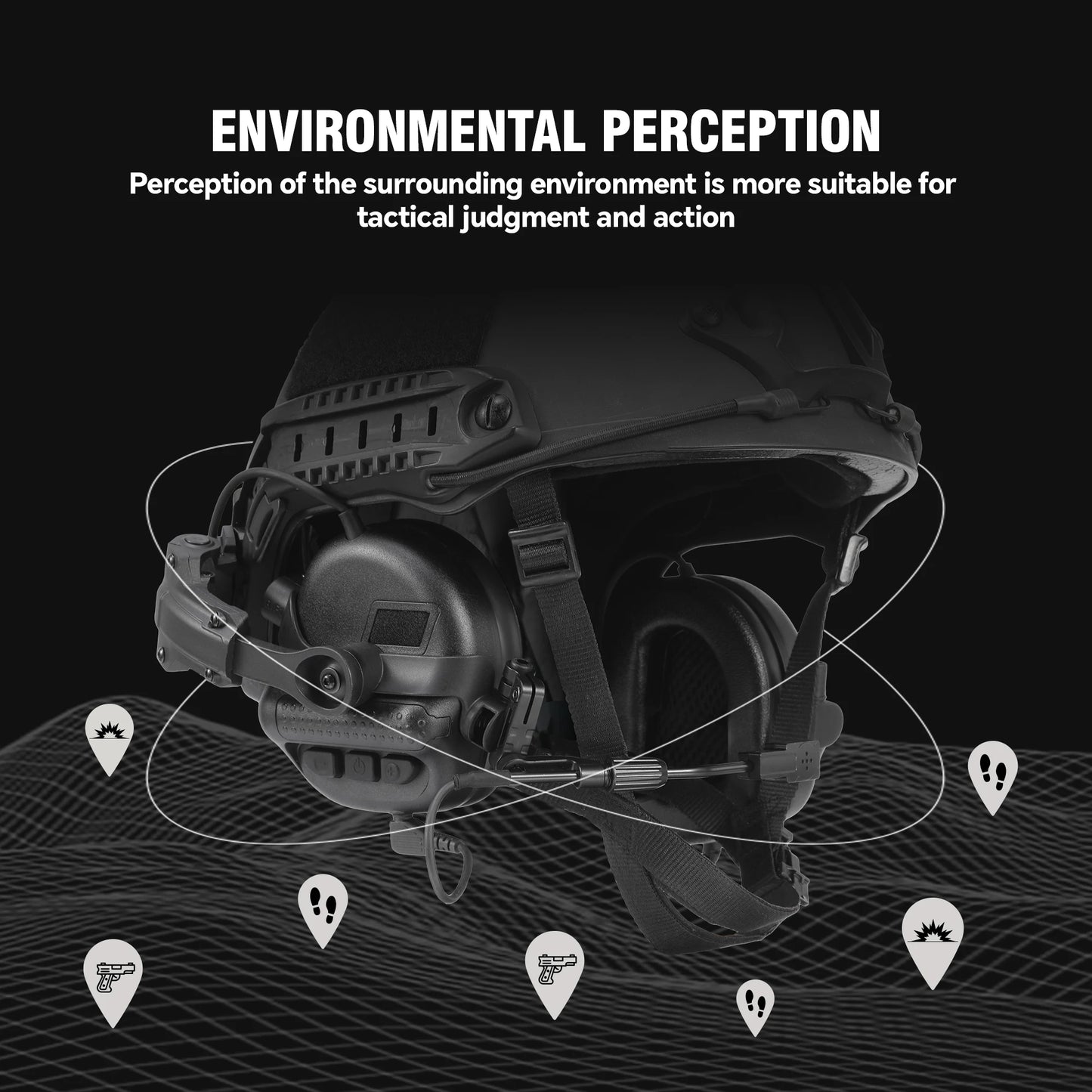 ARM NEXT Tactical Hearing Protection Earmuffs with Active Noise Reduction