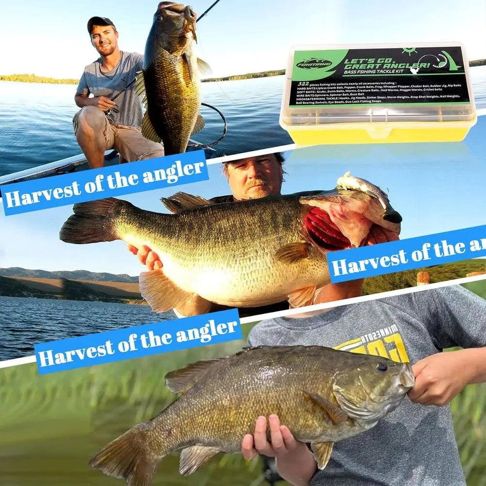 Fishing Lures Kit Buzz Bait Spinner Jigs Frog Hooks Weights