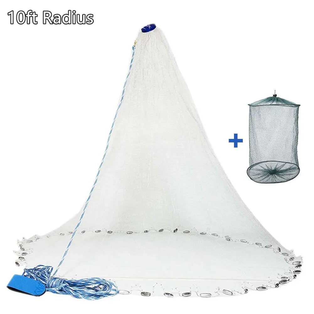 American Saltwater Cast Net For Bait With Zinc Sinker
