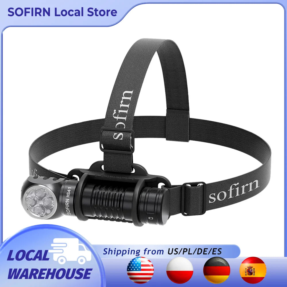 Sofirn HS41 Headlamp 4000lm USB C Rechargeable With SST20 LED