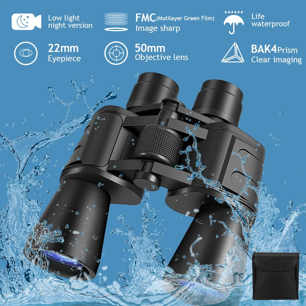Binoculars Professional HD with BAK4 Prism for Day Night Vision