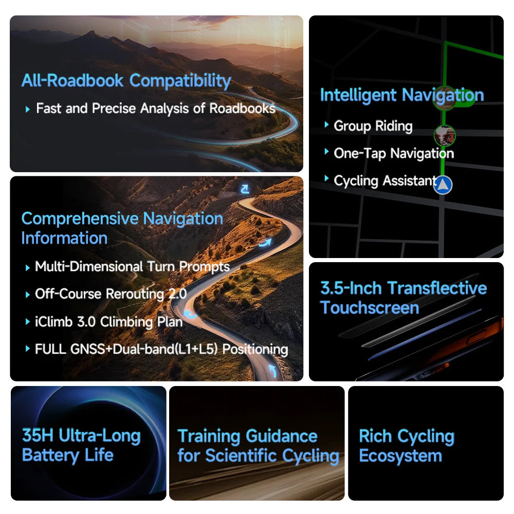 iGPSPORT Bicycle GPS Computer BiNavi Touchscreen Navigation IPX7 Waterproof