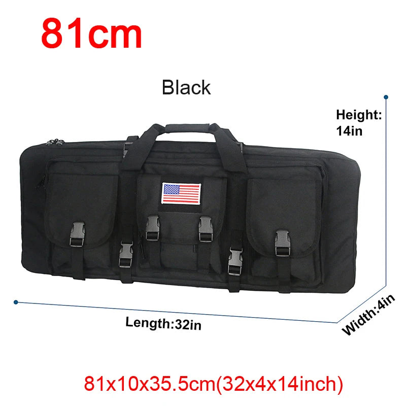 LQARMY Tactical Double Rifle Case Molle Gun Bag Sniper Backpack