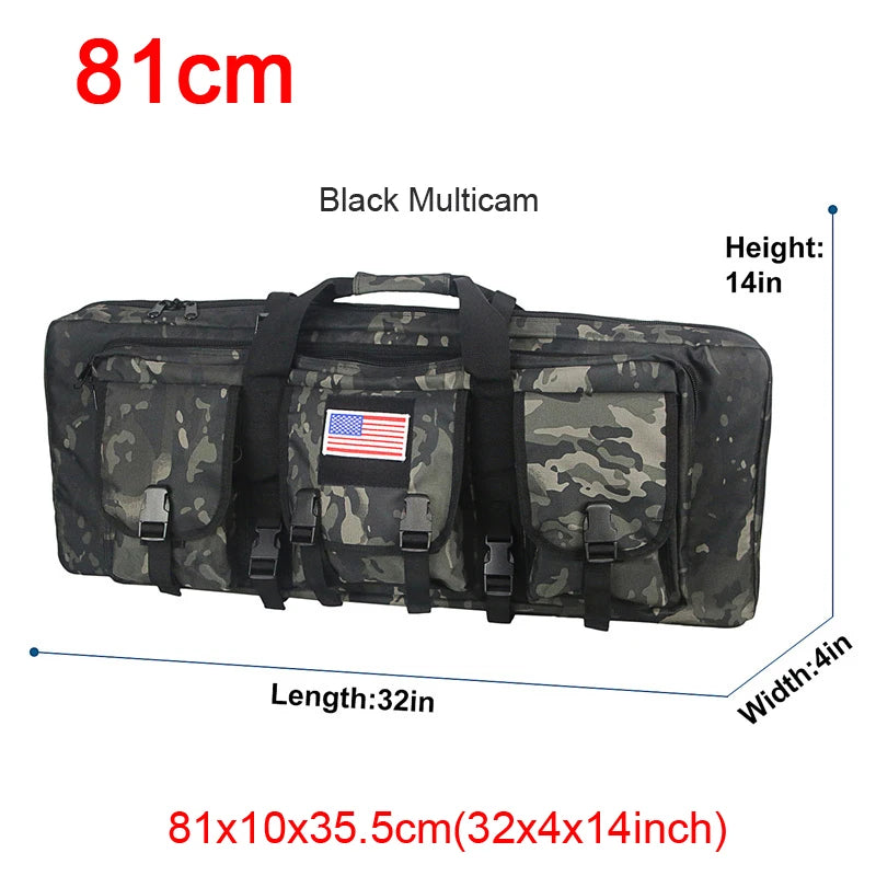 LQARMY Tactical Double Rifle Case Molle Gun Bag Sniper Backpack