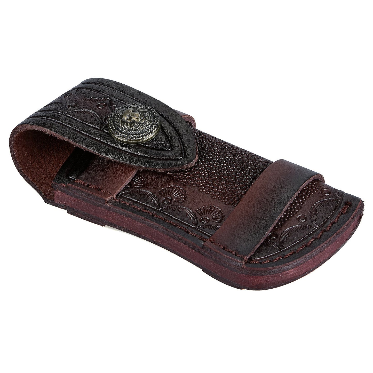 Genuine Leather Cowhide Knife Pouch Holster For Folding Knives