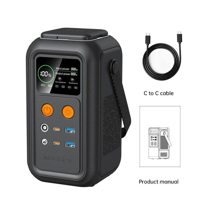 CTOLITY 200W Portable Power Station Lifepo4 Battery 192Wh