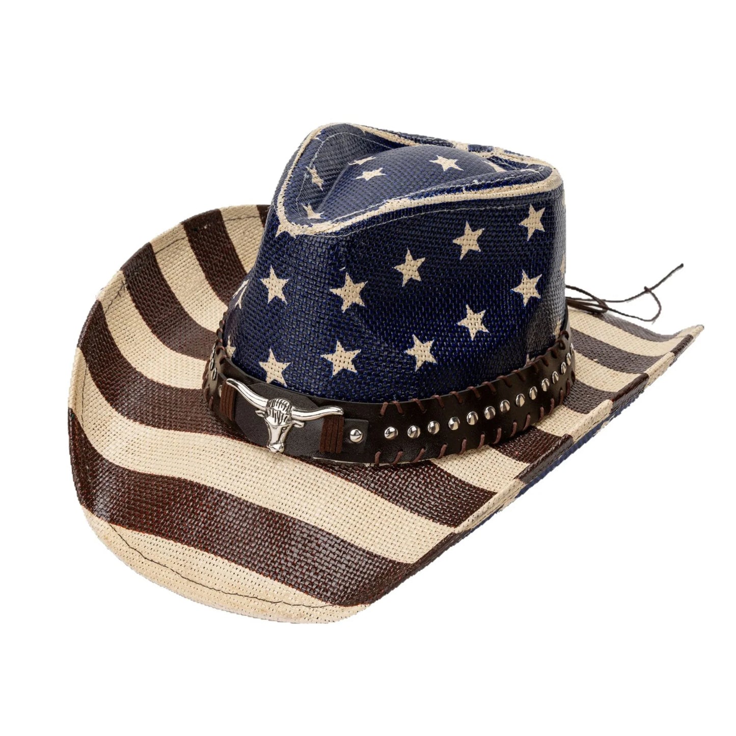 American Flag Cowboy Hat Unisex Patriotic Western Headwear