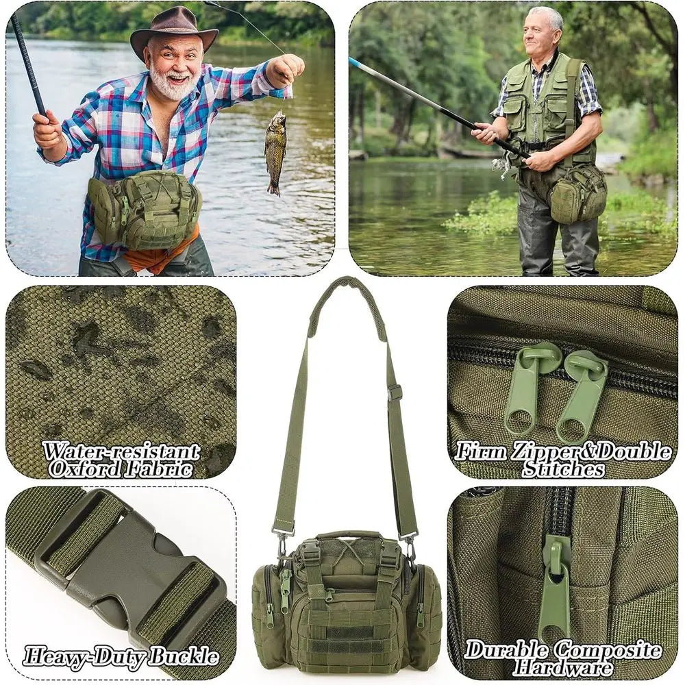 Complete Fishing Kit With Backpack Tackle Box Lures Hooks And Accessories