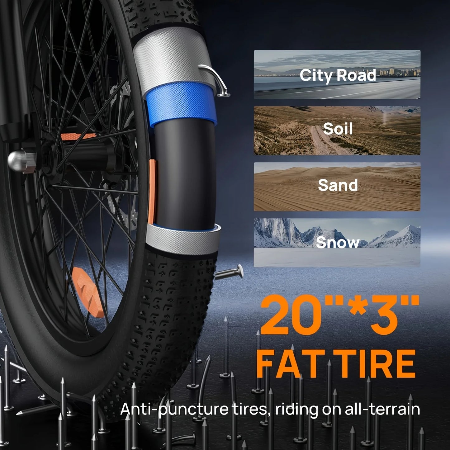 URLIFE 1000W E20 Electric Bike With Removable 48V Battery 20MPH