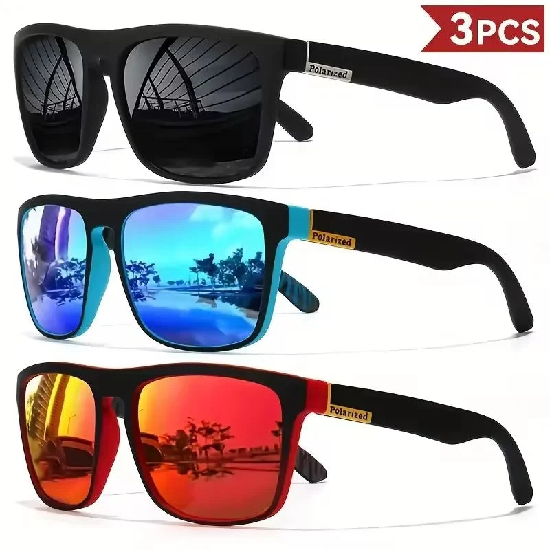 Polarized UV Protection Sunglasses Square Metal Frame Unisex