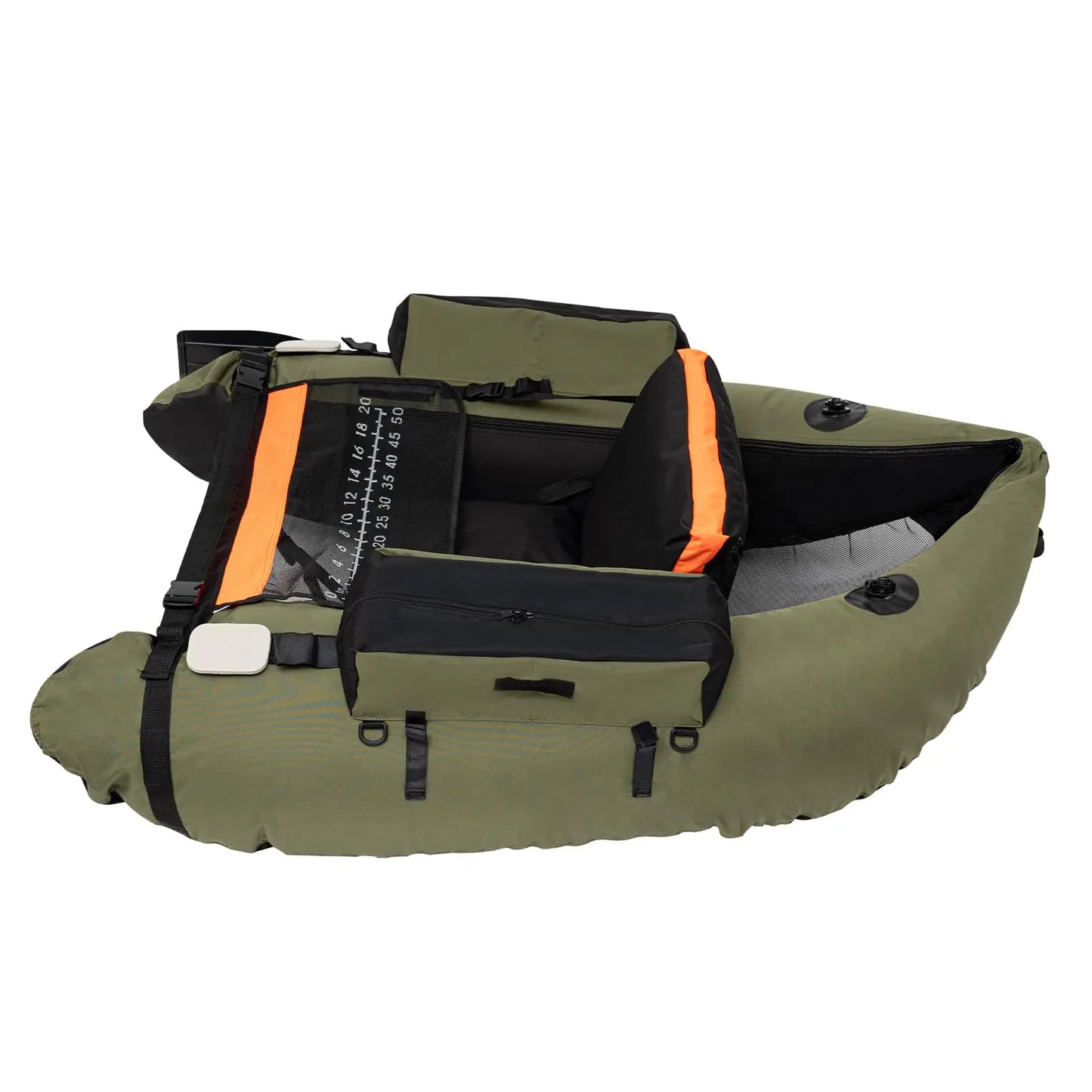 Inflatable Fishing Float Tube 286 Lbs Capacity With Gear Storage