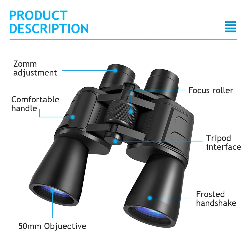 Binoculars Professional HD with BAK4 Prism for Day Night Vision