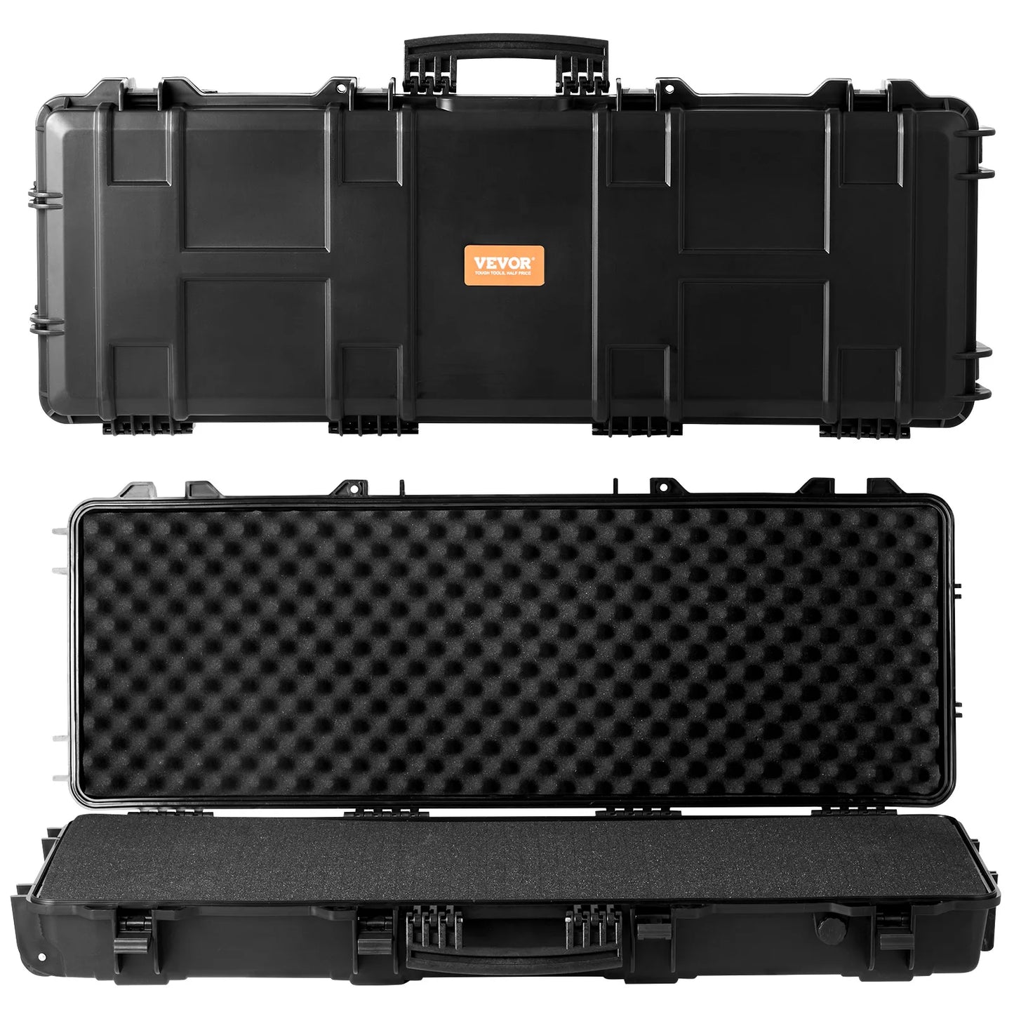 SucceBuy Rifle Hard Case Waterproof Shockproof With Casters