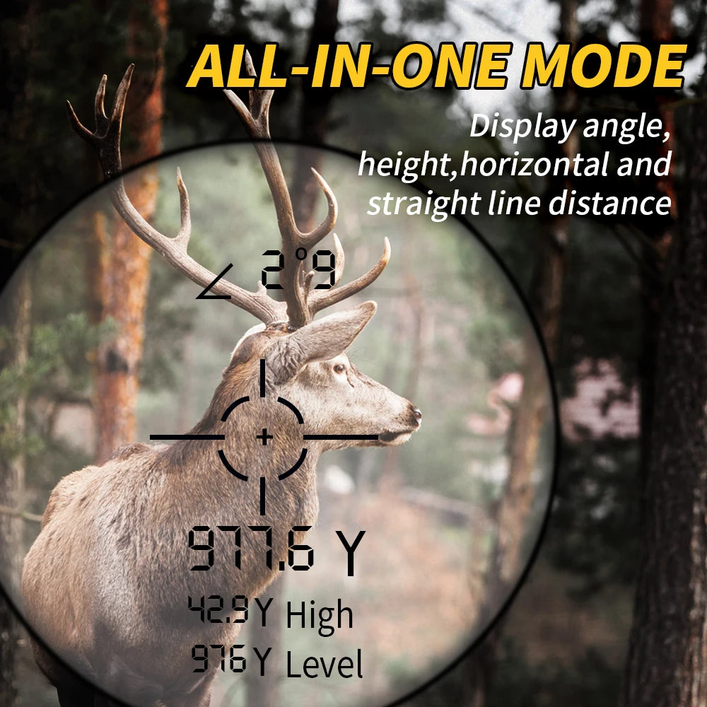 REVASRI 6X Laser Rangefinder For Hunting Monocular