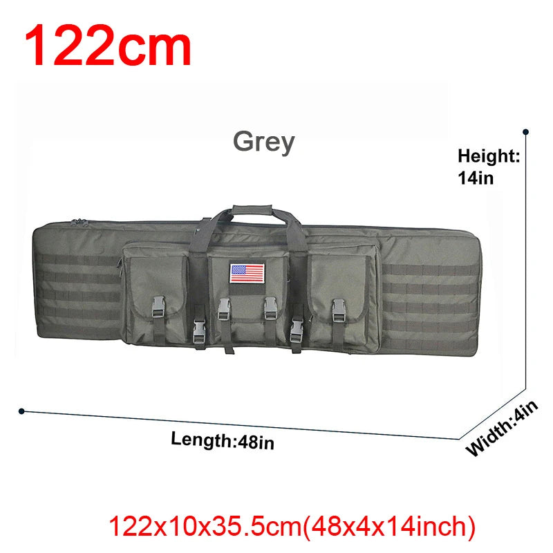 LQARMY Tactical Double Rifle Case Molle Gun Bag Sniper Backpack