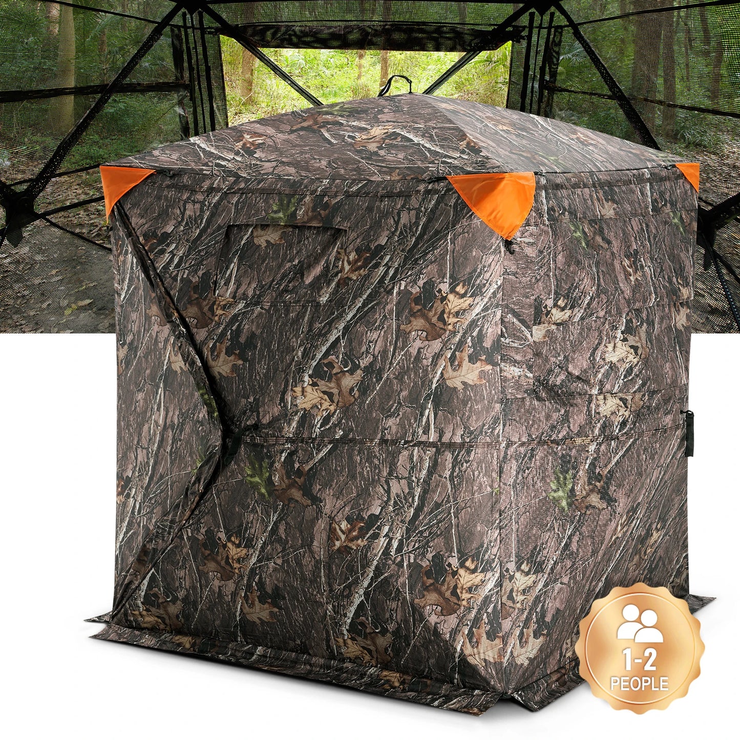 See-Through Hunting Blind With Camouflage for Turkey and Deer