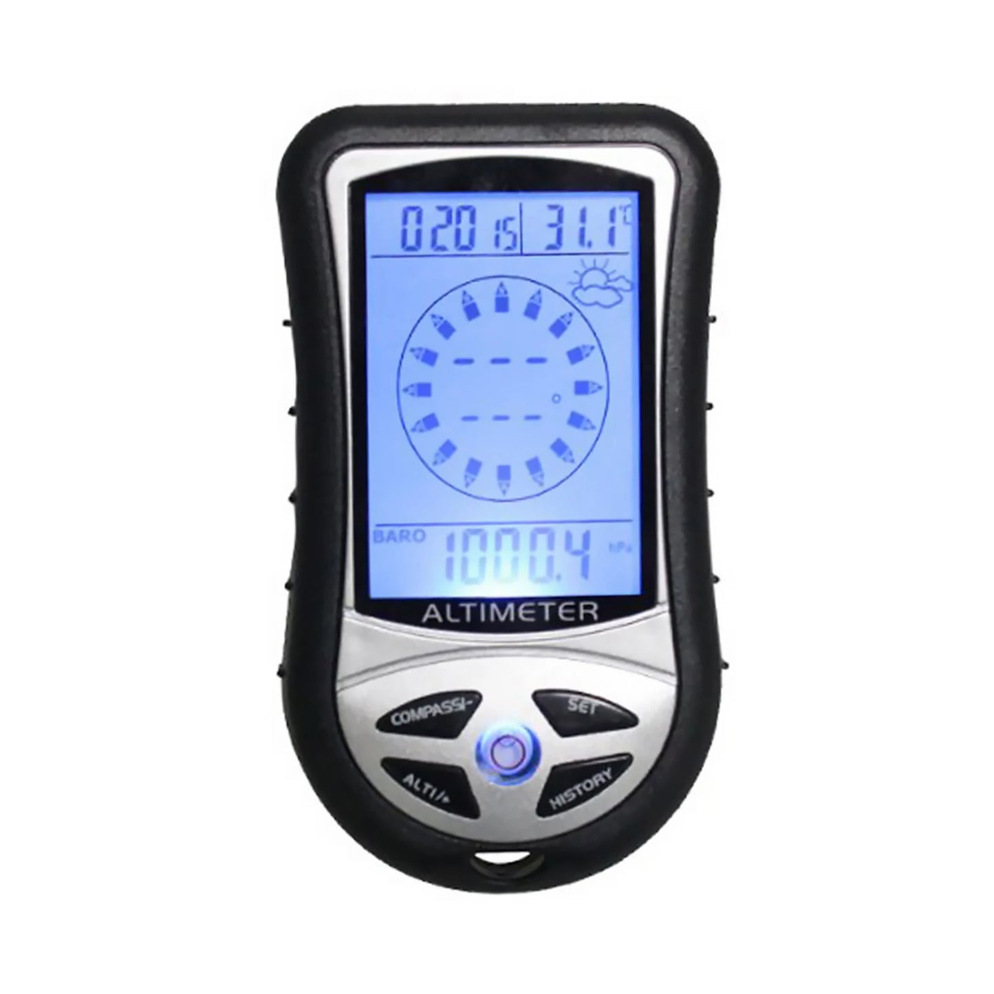Eight-In-One Handheld Digital Altimeter Compass Thermometer Backlight