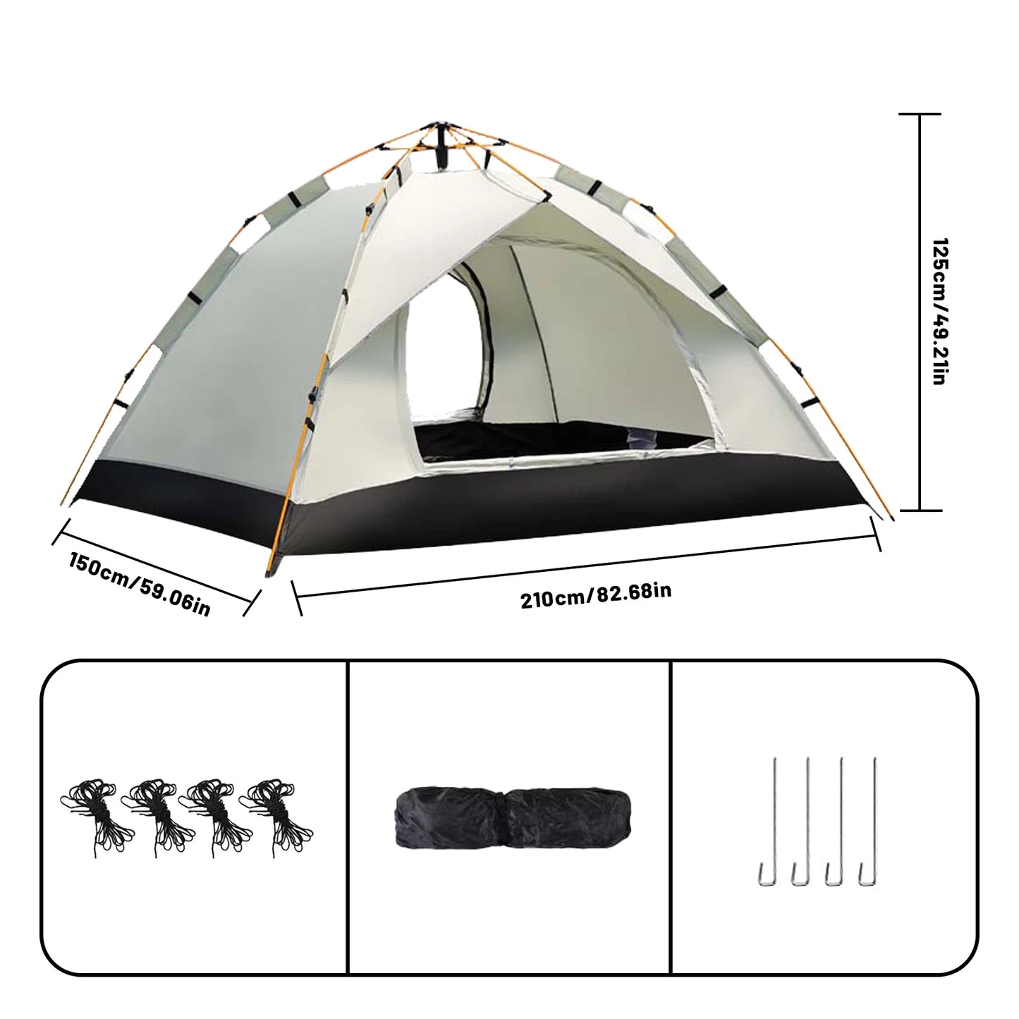 Pakicetus Auto-Tent Portable Sunshade All-Weather Quick Setup