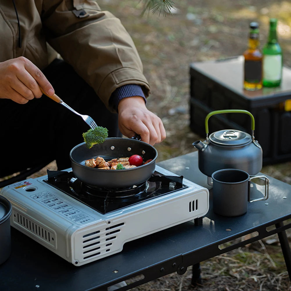 APWIKOGER Camping Cookware Set Pot Pan Kettle